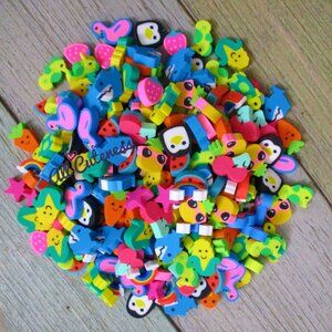 50pc Mini Erasers Mix